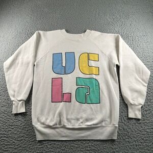 Vintage UCLA Colorblock Crewneck Sweatshirt Mens M Graphic Raglan Pullover 80's